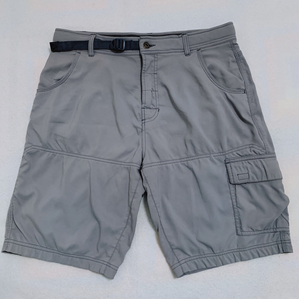 Gerry Cargo Shorts Men's Size 32 Grey Stretch Adventure Hiking 10" Inseam